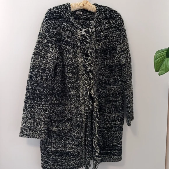 En Creme Open front sweater coat - Picture 4 of 9